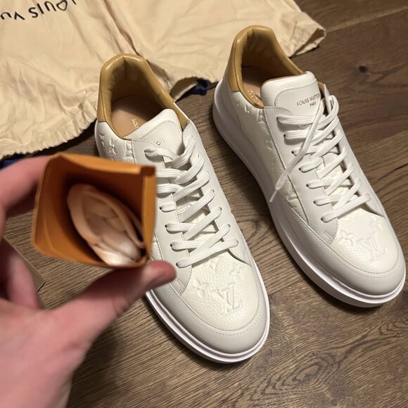 White Beverly Hills Louis Vuitton Mens Sneakers - Picture 9 of 14